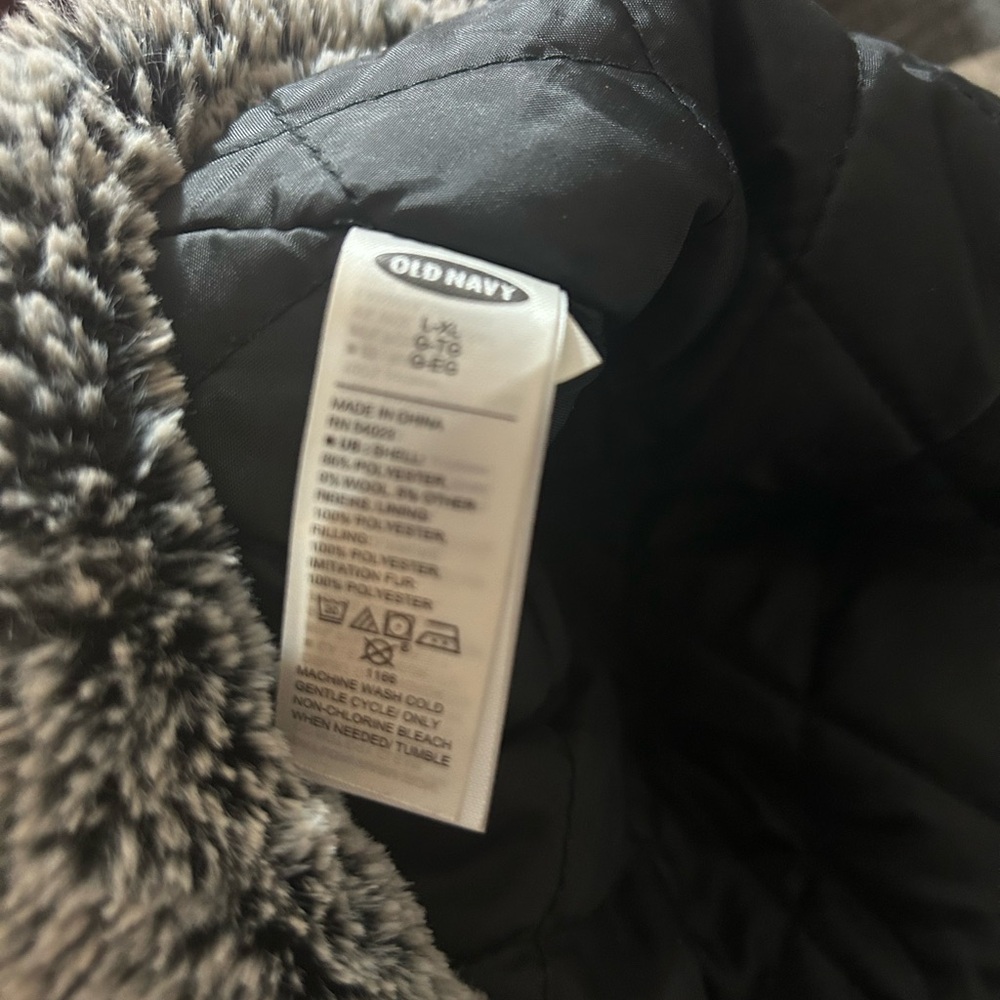 Old Navy Black Jacket with Faux Fur